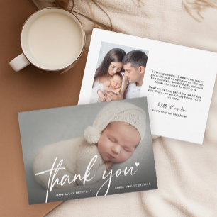 Nouveau Merci photo bébé Coeur naissance moderne