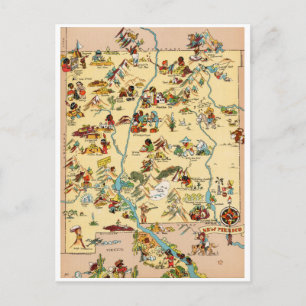 Nouveau-Mexique Carte Vintage drôle
