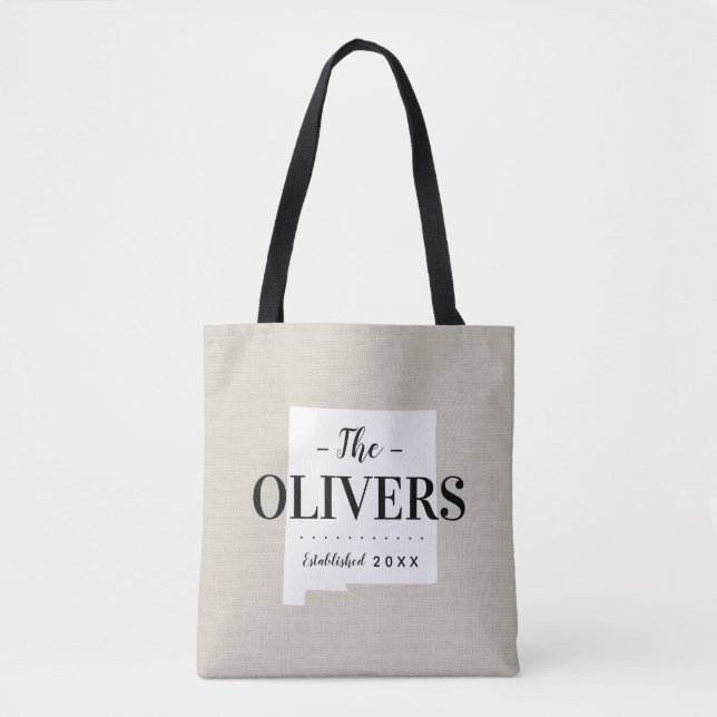 Nouveau-Mexique Famille Monogramme Sac fourre-tout (Devant)