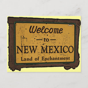 Nouveau Mexique signe de bienvenue souvenir carte 