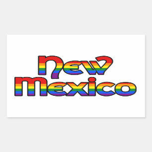 Nouveau-Mexique Stickers texte arc-en-ciel