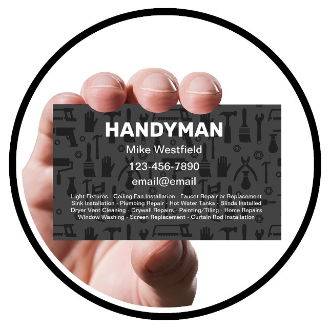 Nouveau modèle de carte de visite Handyman unique (Créateur téléchargé)