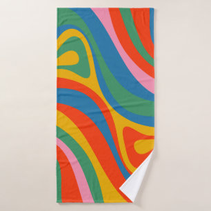 Nouveau motif abstrait coloré et tripant rétro Gro