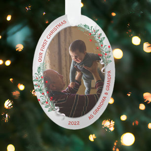 Nouveau-né classique 1er grand-parents de Noël