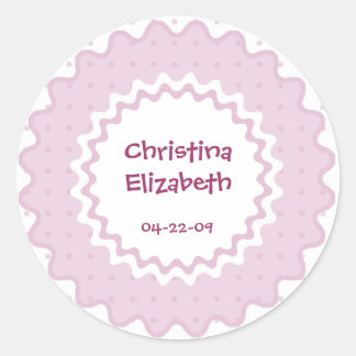 Nouveau nom du bébé, Sticker de la date de naissan