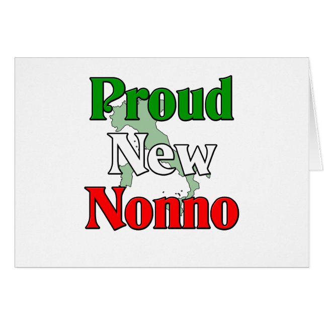 Nouveau Nonno fier (grand-père italien) (Devant horizontal)
