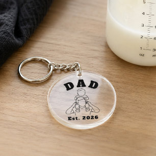Nouveau Papa Bébé Épaule Ligne Artistique