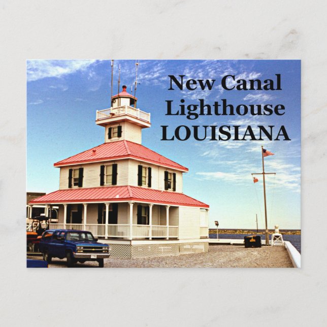 Nouveau phare de Canal Lighthouse, Louisiana Carte (Devant)
