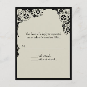 Nouveau Response Card RSVP Karte