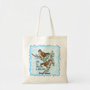 Nouveau Sac fourre-tout chrétien des oiseaux chant