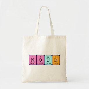 Nouveau sac fourre-tout de nom de table périodique