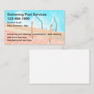 Nouveau service de piscine Cartes de visite modern