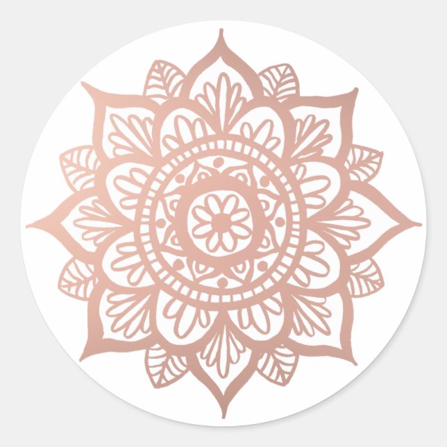 Nouveau Sticker Mandala Rose Gold (Devant)