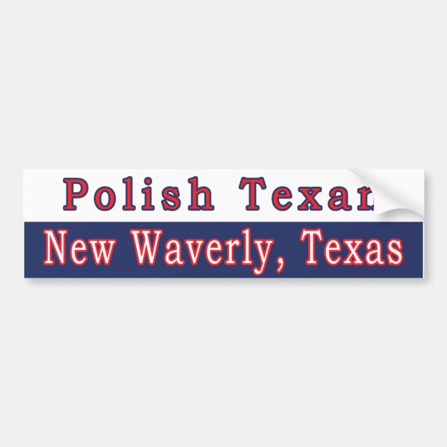 Nouveau Sticker pour pare-chocs texan polonais Wav (Devant)