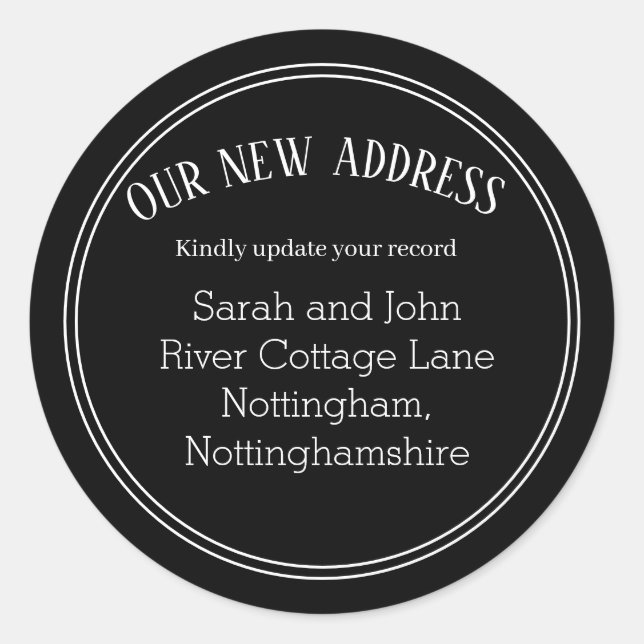 Nouveau Stickers Faire-part de déplacement d'adres (Devant)