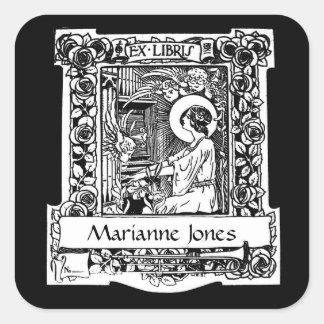 Nouveau Stickers Plaque Ex Libris