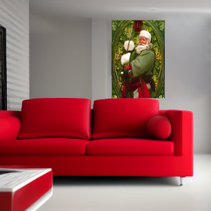 Nouveau visage du Père Noël   AI Art Poster
