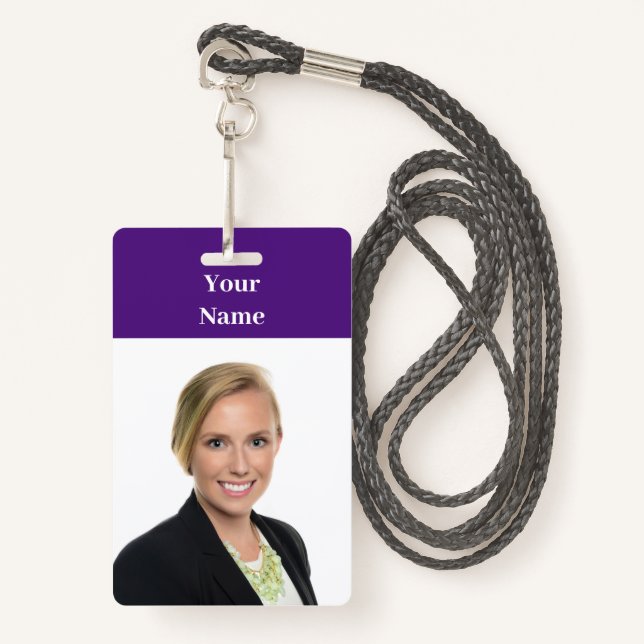 NOUVEAUTÉ ! Badge - Vertical Avec Lanyard - Person (Devant avec lanière)