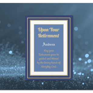 NOUVEAUTÉ ! Carte de bénédiction de retraite
