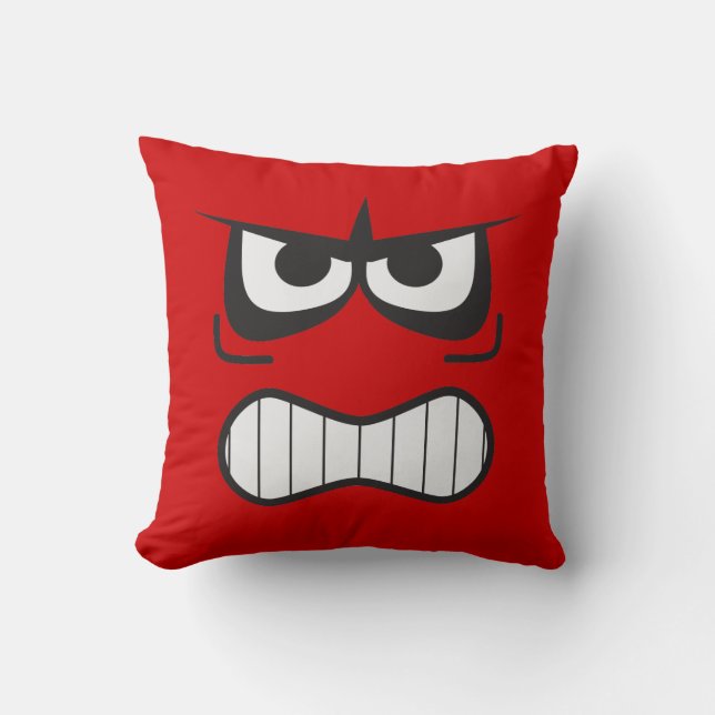 Nouveauté Colère Coussin Visage furieux (Recto)