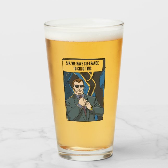 NOUVEAUTÉ ! Coupe de verre - Taille 16oz (Devant (rempli))