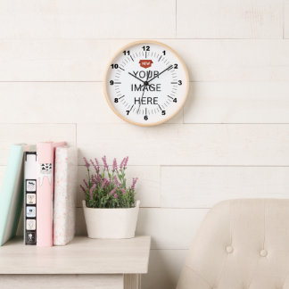 NOUVEAUTÉ ! Horloge - Cadre en bois naturel rond d