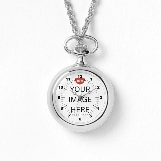 NOUVEAUTÉ ! Montre Collier Argent - Personnalisé (Recto)