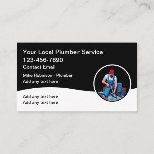 Nouveaux Cartes de visite de plombier sous licence