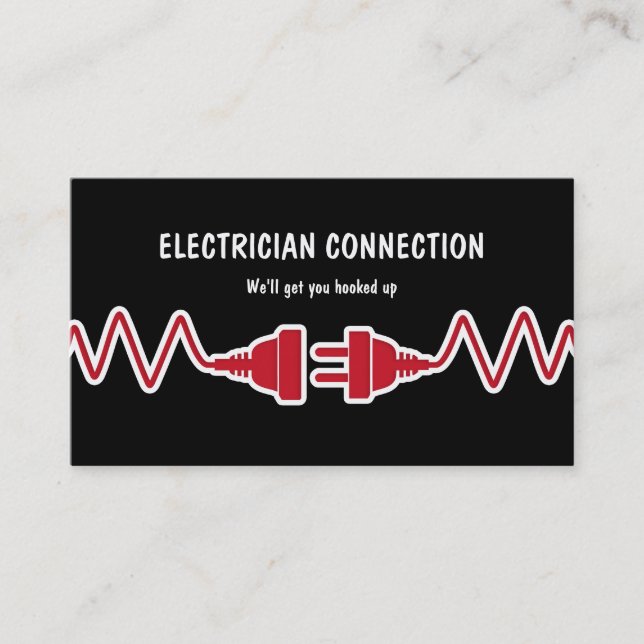 Nouveaux cartes de visite d'électricien (Devant)
