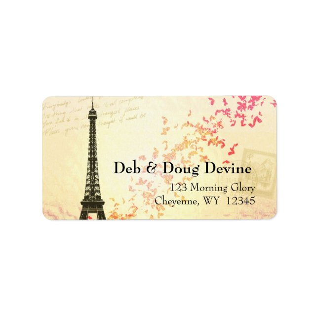 Nouveaux étiquettes de la tour Eiffel (Devant)