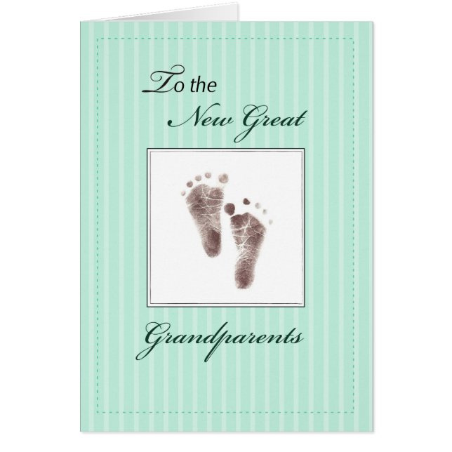 Nouveaux grands-parents de bébé, empreinte neutre (Devant)