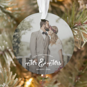 Nouveaux mariés Premier Noël Mr & Mrs Photo