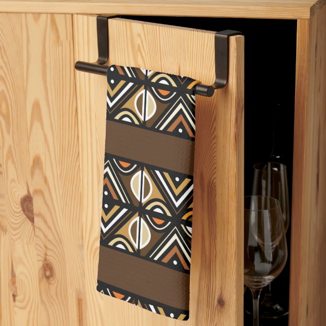 Nouveaux Uhuru Motif ethnique Serviette de cuisine (Pliage en tiers)
