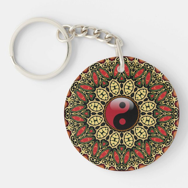 Nouvel âge Yin Yang Batik Fleur géométrique Nouvel (Devant)