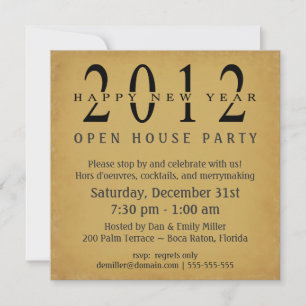 Nouvel An 2012 Open House Invitations Vintages