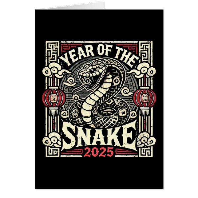 Nouvel An chinois 2025 Année du serpent Année luna (Devant)