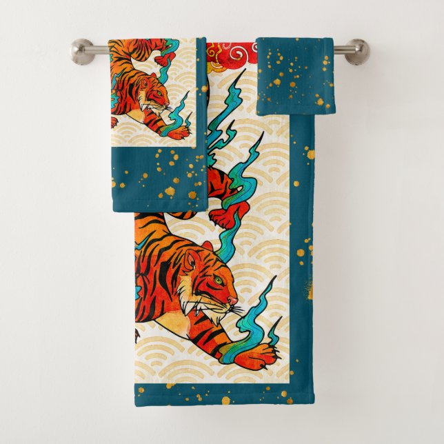 Nouvel An chinois bleu du tigre 2022 (En situation)