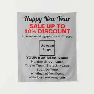 Nouvel an commercial Vente sur Tapisserie gris