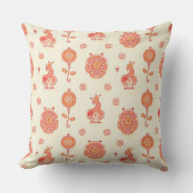 Nouvel an Coussin à motif simple B