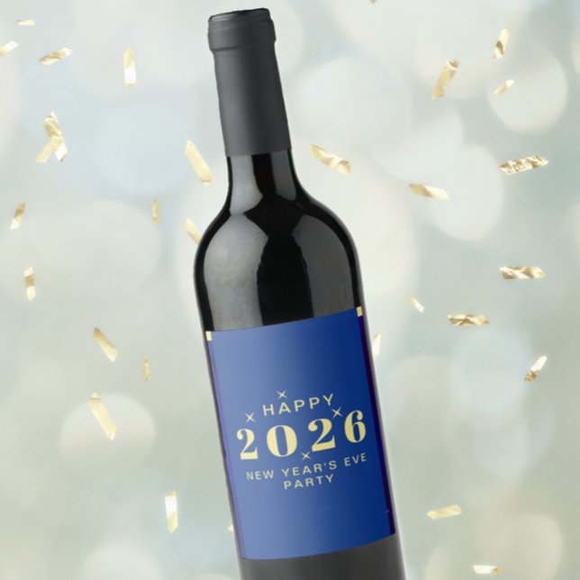 Nouvel An Étiquette de la fête de la veille nourri (New Years Eve Party Food and Beverage Label Set)