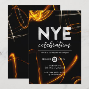 Nouvel An Eve fête étincelante lumière Invitation