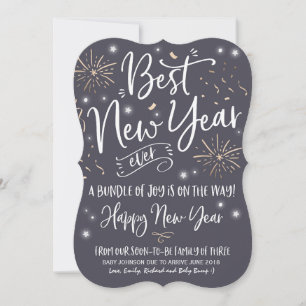 Nouvel An Faire-part de grossesse Nouvel An 2018