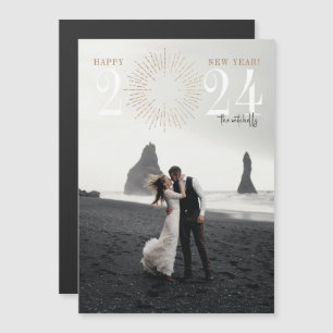 Nouvel An Feu d'artifice éclater Élégant Magnet de