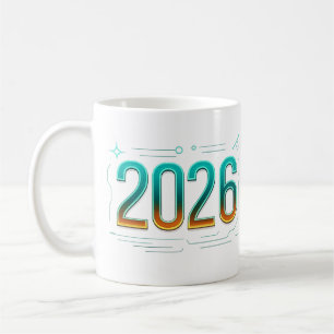 Nouvel An futuriste 2026 Mug - Célébration stylish