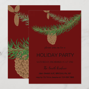 Nouvel An le pin est un mammifère Invitation