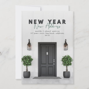 Nouvel an nouvelle adresse photo carte de vacances