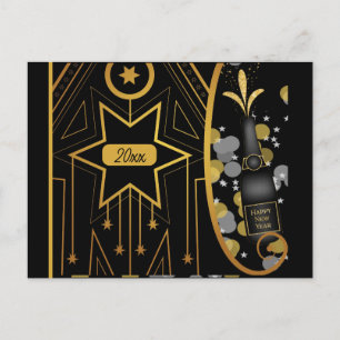 Nouvel An Soirée Art Déco Vintage Invitation