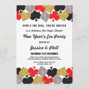 Nouvel an Sove Party Las Vegas Casino Invitation P