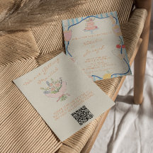 Nouvel Art à main levée Invitation de mariage avec