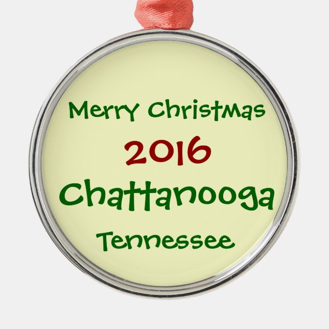 NOUVEL ORNEMENT 2016 de NOËL de Chattanooga (Devant)